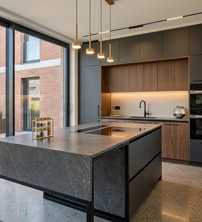 [Image d'une cuisine moderne rénovée]